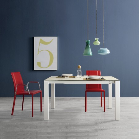 Ausziehbarer Stahltisch im moderne Stil - Badù L