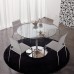 Tulip Tisch mit runder Glasplatte - Infinity