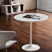 Tulip Tisch mit runder Glasplatte - Infinity
