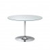 Runder Tulip Tisch mit Glas oder Holzplatte - Infinity