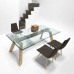 Tisch mit ausziehbarer Glastischplatte - Toronto ALL 160x100
