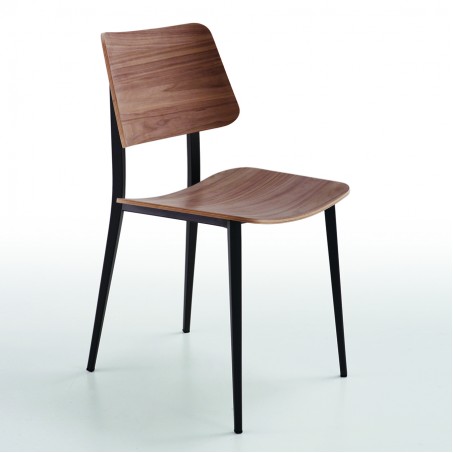 Stuhl aus Stahl und Holz - Joe M-L