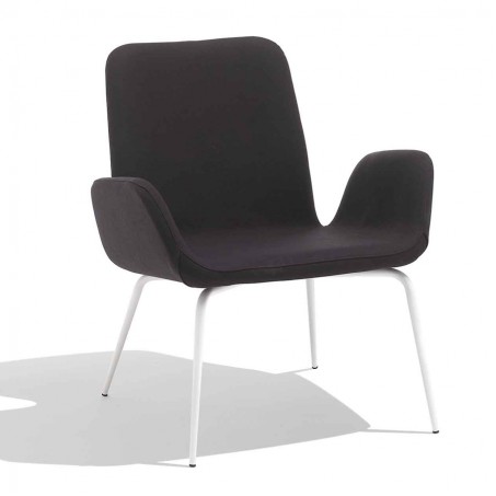 Moderner Designerstuhl für Warteräume mit Lederbezug - Light ATT