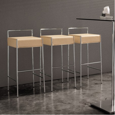 Barhocker mit Lederbezug - Mark CU