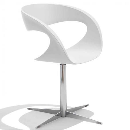 Designerstuhl aus Kunststoff und Metall - Raff F B