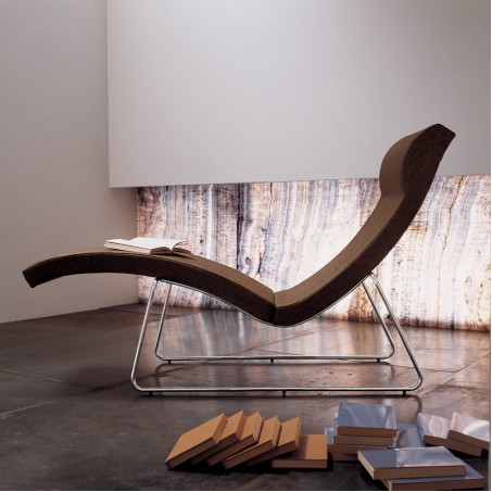 Chaiselongue zum entspannen mit Lederbezug - Relax TS