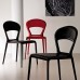 Moderner Designerstuhl mit Lederbezug - Soffio 