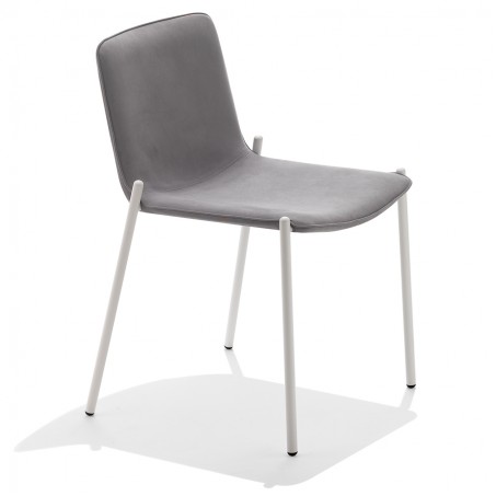 Designerstuhl von Midj mit Lederbezug - Trampoliere